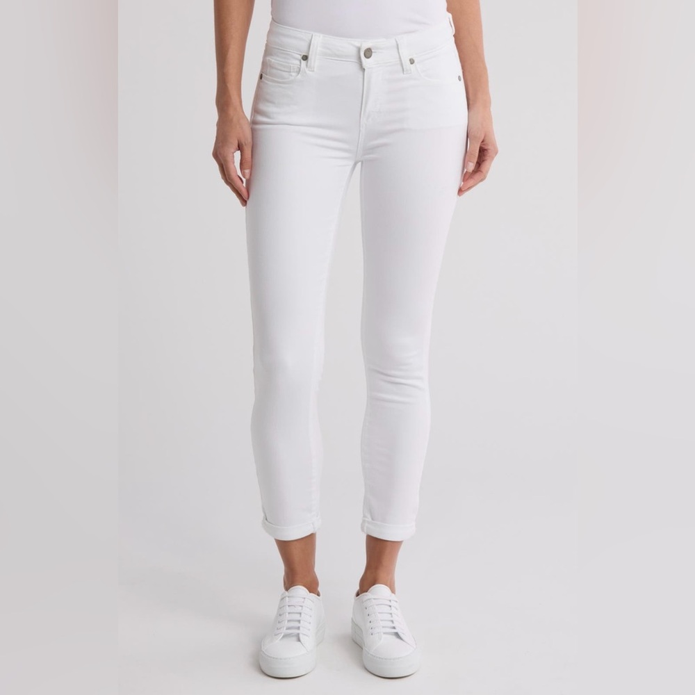 Paige White Kylie Crop Skinny Jeans